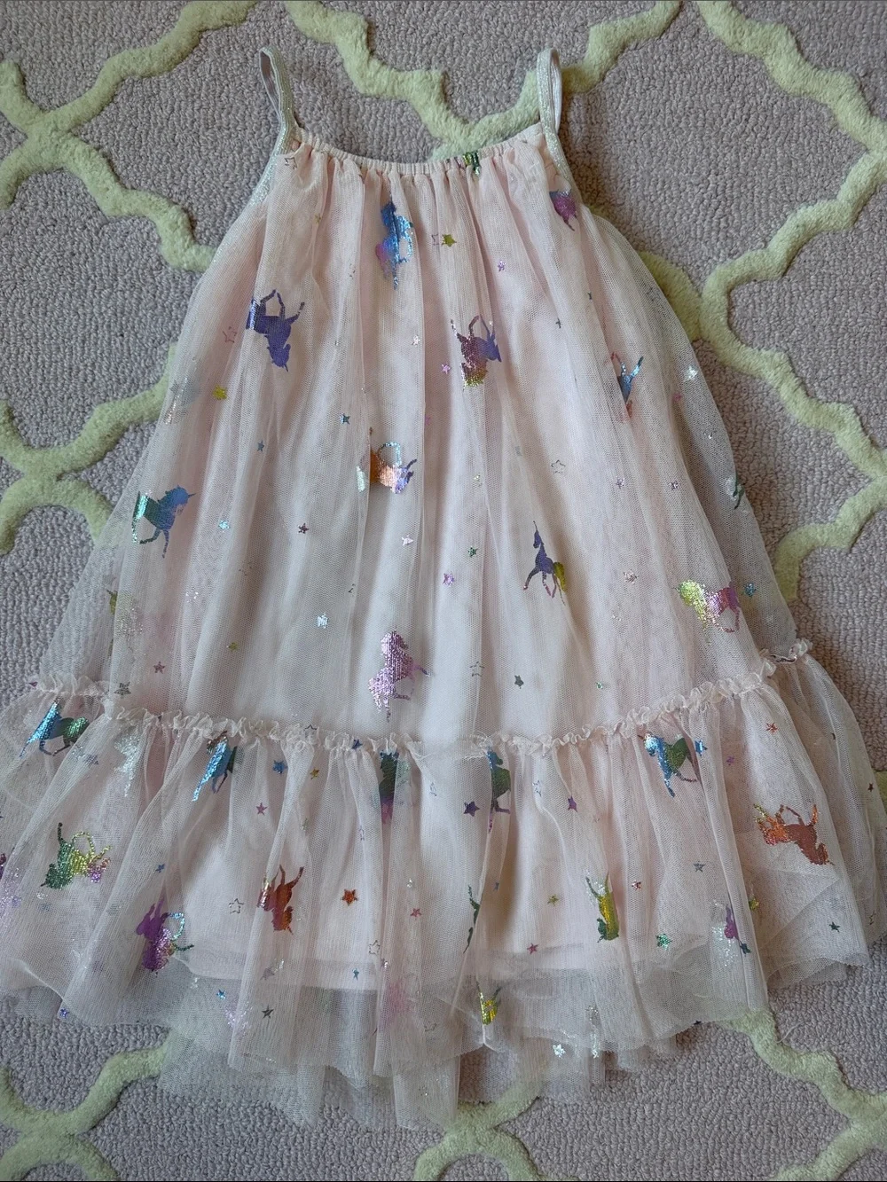 Zunie Light Pink Tulle Dress with Glitter Accents
